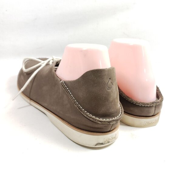 Olukai Men's Size 13 Brown Leather Casual Loafers - Picture 5 of 9